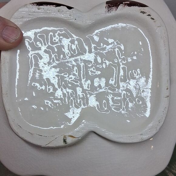 ANTIQUE HULL WARE LITTLE RED RIDING HOOD 13" COOKIE JAR # 967 1940's USA - Picture 7 of 9